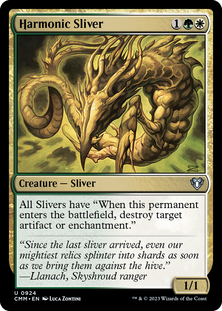 Harmonic Sliver (CMM-924) - Commander Masters - Premium MTG Single from Wizards of the Coast - Just $0.14! Shop now at Game Crave Tournament Store