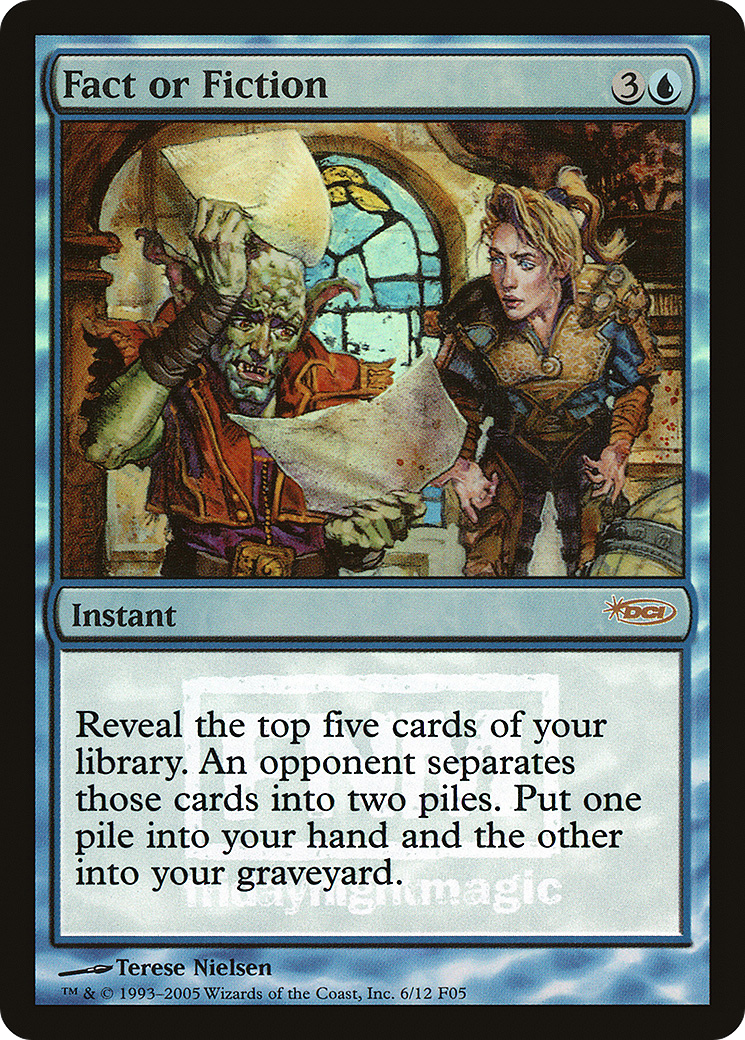 Fact or Fiction (F05-006) - Friday Night Magic 2005 Foil - Premium MTG Single from Wizards of the Coast - Just $3.11! Shop now at Game Crave Tournament Store