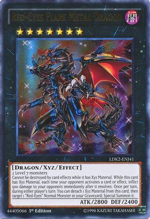 Red-Eyes Flare Metal Dragon (LDK2-ENJ41) - Legendary Decks II Unlimited - Premium Yugioh Single from Konami - Just $0.44! Shop now at Game Crave Tournament Store