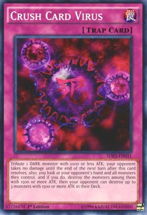 Crush Card Virus (SDKS-EN031) - Structure Deck: Seto Kaiba 1st Edition - Premium Yugioh Single from Konami - Just $0.09! Shop now at Game Crave Tournament Store