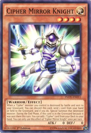 Cipher Mirror Knight (INOV-EN011) - Invasion: Vengeance 1st Edition - Premium Yugioh Single from Konami - Just $0.08! Shop now at Game Crave Tournament Store