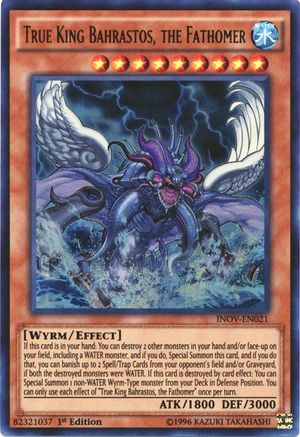 True King Bahrastos, the Fathomer (INOV-EN021) - Invasion: Vengeance Unlimited - Premium Yugioh Single from Konami - Just $1.67! Shop now at Game Crave Tournament Store