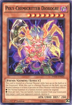 Poly-Chemicritter Dioxogre (INOV-EN026) - Invasion: Vengeance Unlimited - Premium Yugioh Single from Konami - Just $0.25! Shop now at Game Crave Tournament Store