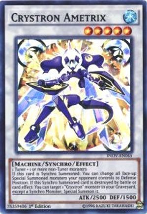 Crystron Ametrix (INOV-EN045) - Invasion: Vengeance Unlimited - Premium Yugioh Single from Konami - Just $0.23! Shop now at Game Crave Tournament Store
