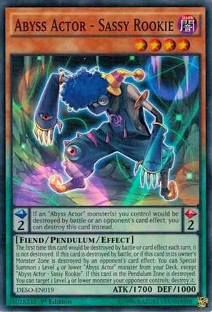 Abyss Actor - Sassy Rookie (DESO-EN019) - Destiny Soldiers 1st Edition - Premium Yugioh Single from Konami - Just $0.26! Shop now at Game Crave Tournament Store