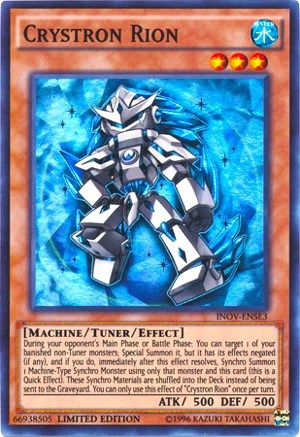 Crystron Rion (INOV-ENSE3) - Invasion: Vengeance Limited - Premium Yugioh Single from Konami - Just $0.25! Shop now at Game Crave Tournament Store