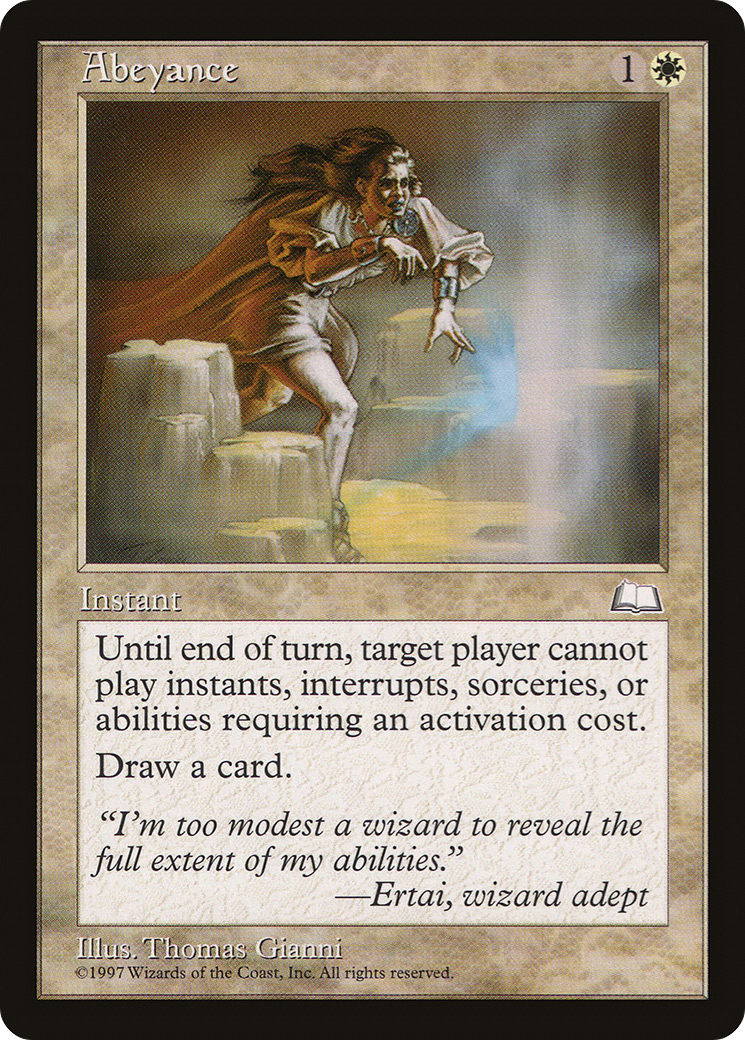Abeyance (WTH-001) - Weatherlight - Premium MTG Single from Wizards of the Coast - Just $2.24! Shop now at Game Crave Tournament Store