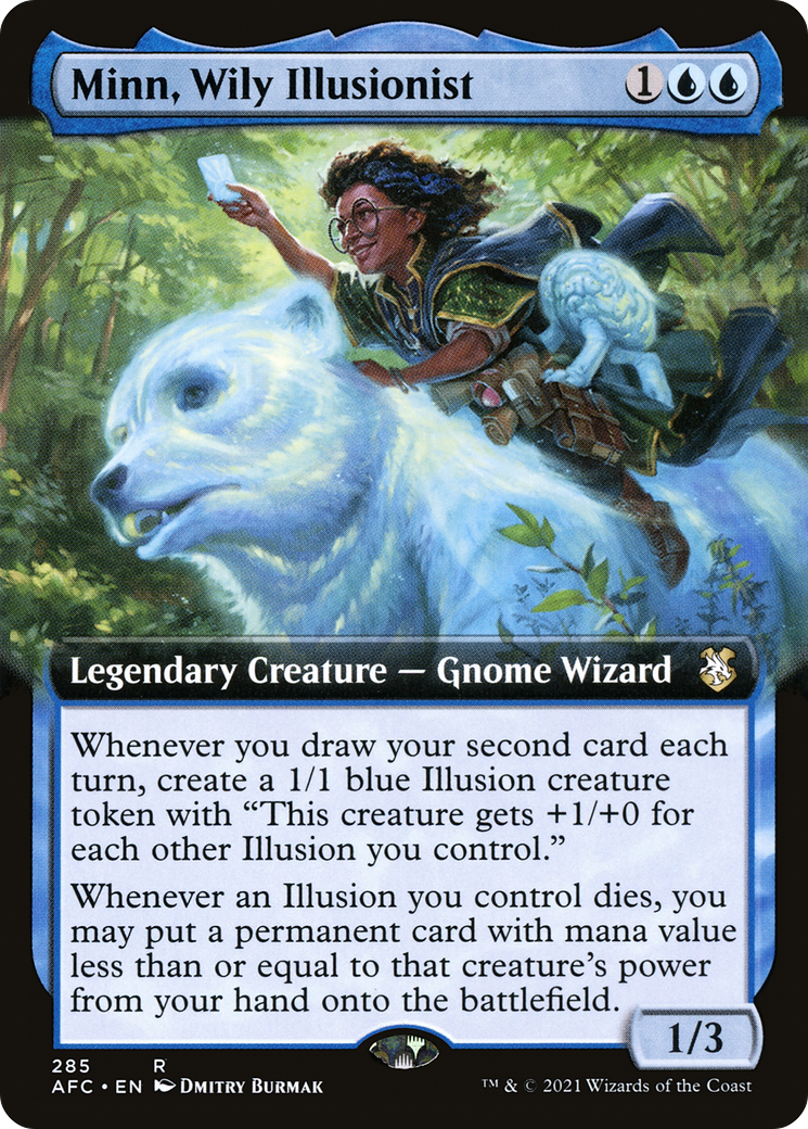 Minn, Wily Illusionist (AFC-285) - Forgotten Realms Commander: (Extended Art) - Premium MTG Single from Wizards of the Coast - Just $6.42! Shop now at Game Crave Tournament Store