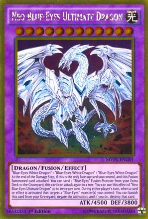 Neo Blue-Eyes Ultimate Dragon (MVP1-ENG01) - The Dark Side of Dimensions Movie Pack: Gold Edition 1st Edition - Premium Yugioh Single from Konami - Just $5.96! Shop now at Game Crave Tournament Store