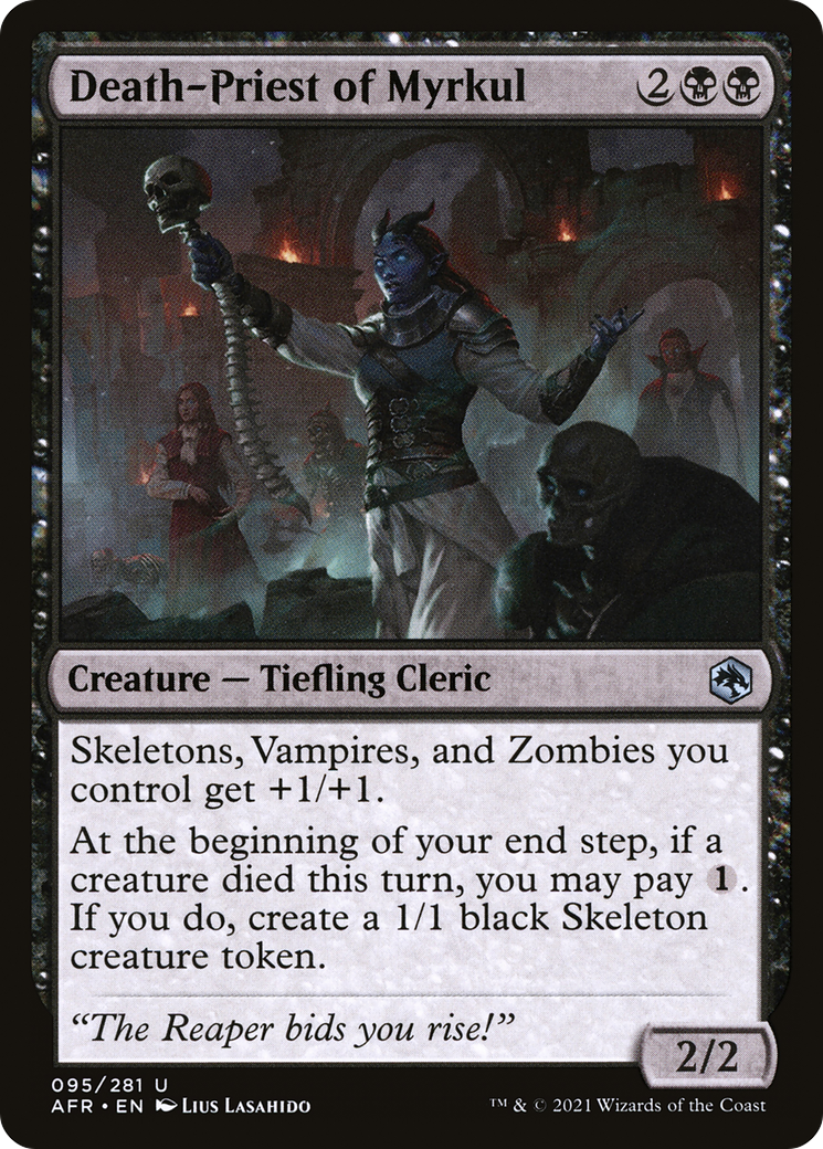 Death-Priest of Myrkul (AFR-095) - Adventures in the Forgotten Realms Foil - Premium MTG Single from Wizards of the Coast - Just $0.25! Shop now at Game Crave Tournament Store