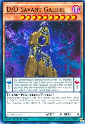 D/D Savant Galilei (SDPD-EN010) - Structure Deck: Pendulum Domination 1st Edition - Premium Yugioh Single from Konami - Just $0.25! Shop now at Game Crave Tournament Store
