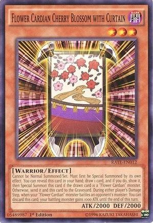 Flower Cardian Cherry Blossom with Curtain (RATE-EN012) - Raging Tempest Unlimited - Premium Yugioh Single from Konami - Just $0.25! Shop now at Game Crave Tournament Store