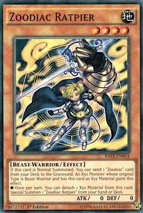 Zoodiac Ratpier (RATE-EN014) - Raging Tempest 1st Edition - Premium Yugioh Single from Konami - Just $0.29! Shop now at Game Crave Tournament Store