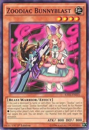 Zoodiac Bunnyblast (RATE-EN015) - Raging Tempest Unlimited - Premium Yugioh Single from Konami - Just $0.26! Shop now at Game Crave Tournament Store
