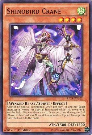 Shinobird Crane (RATE-EN023) - Raging Tempest 1st Edition - Premium Yugioh Single from Konami - Just $0.25! Shop now at Game Crave Tournament Store