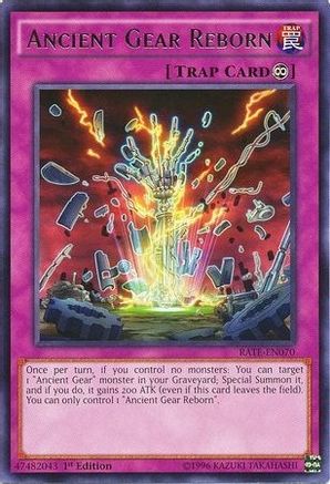 Ancient Gear Reborn (RATE-EN070) - Raging Tempest 1st Edition - Premium Yugioh Single from Konami - Just $0.76! Shop now at Game Crave Tournament Store