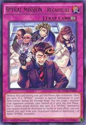 SPYRAL MISSION - Recapture (RATE-EN089) - Raging Tempest 1st Edition - Premium Yugioh Single from Konami - Just $0.25! Shop now at Game Crave Tournament Store