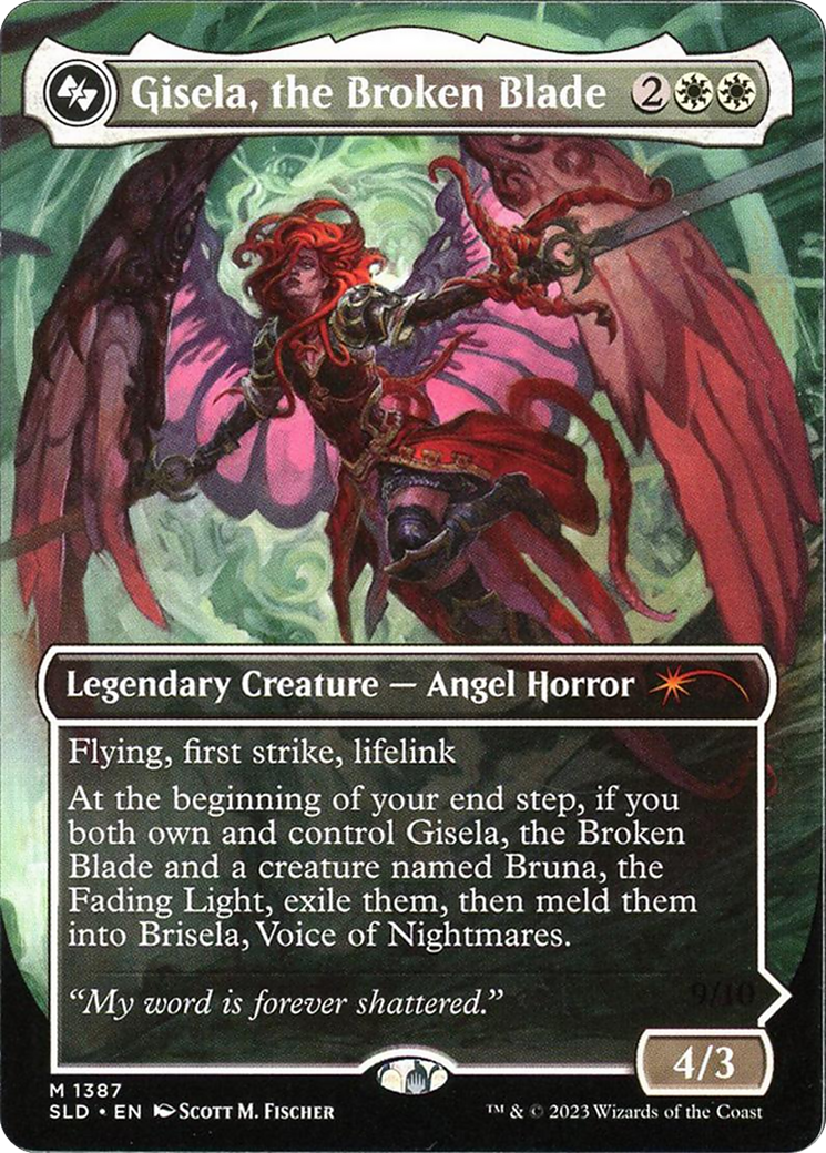 Gisela, the Broken Blade (SLD-1387) - Secret Lair Drop (Borderless) - Premium MTG Single from Wizards of the Coast - Just $7.83! Shop now at Game Crave Tournament Store