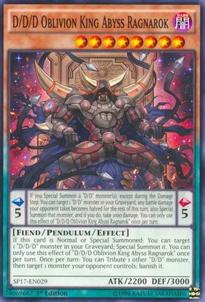 D/D/D Oblivion King Abyss Ragnarok (Starfoil) (SP17-EN029) - Star Pack - Battle Royal 1st Edition - Premium Yugioh Single from Konami - Just $0.91! Shop now at Game Crave Tournament Store