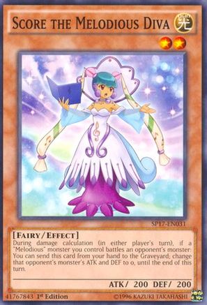 Score the Melodious Diva (Starfoil) (SP17-EN031) - Star Pack - Battle Royal 1st Edition - Premium Yugioh Single from Konami - Just $0.74! Shop now at Game Crave Tournament Store