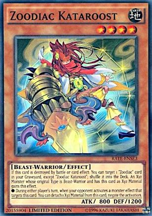 Zoodiac Kataroost (RATE-ENSE3) - Raging Tempest Limited - Premium Yugioh Single from Konami - Just $0.27! Shop now at Game Crave Tournament Store