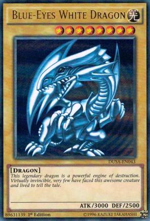 Blue-Eyes White Dragon (DUSA-EN043) - Duelist Saga 1st Edition - Premium Yugioh Single from Konami - Just $14.59! Shop now at Game Crave Tournament Store