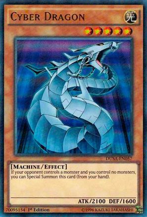 Cyber Dragon (DUSA-EN057) - Duelist Saga 1st Edition - Premium Yugioh Single from Konami - Just $1.45! Shop now at Game Crave Tournament Store
