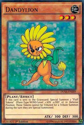 Dandylion (DUSA-EN059) - Duelist Saga 1st Edition - Premium Yugioh Single from Konami - Just $0.96! Shop now at Game Crave Tournament Store
