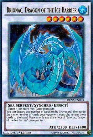 Brionac, Dragon of the Ice Barrier (DUSA-EN073) - Duelist Saga 1st Edition - Premium Yugioh Single from Konami - Just $1.21! Shop now at Game Crave Tournament Store