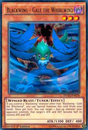 Blackwing - Gale the Whirlwind (DUSA-EN078) - Duelist Saga 1st Edition - Premium Yugioh Single from Konami - Just $0.38! Shop now at Game Crave Tournament Store