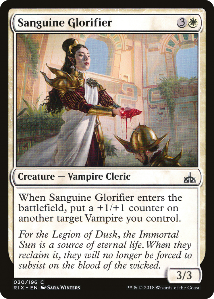 Sanguine Glorifier (RIX-020) - Rivals of Ixalan Foil - Premium MTG Single from Wizards of the Coast - Just $0.34! Shop now at Game Crave Tournament Store