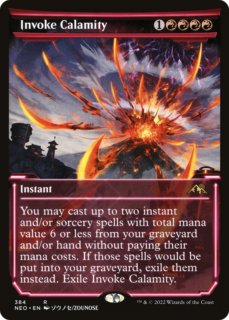 Invoke Calamity (NEO-384) - Kamigawa: Neon Dynasty: (Showcase) Foil - Premium MTG Single from Wizards of the Coast - Just $0.35! Shop now at Game Crave Tournament Store