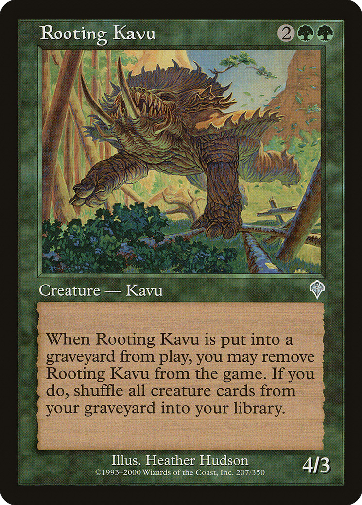 Rooting Kavu (INV-207) - Invasion Foil - Premium MTG Single from Wizards of the Coast - Just $0.48! Shop now at Game Crave Tournament Store