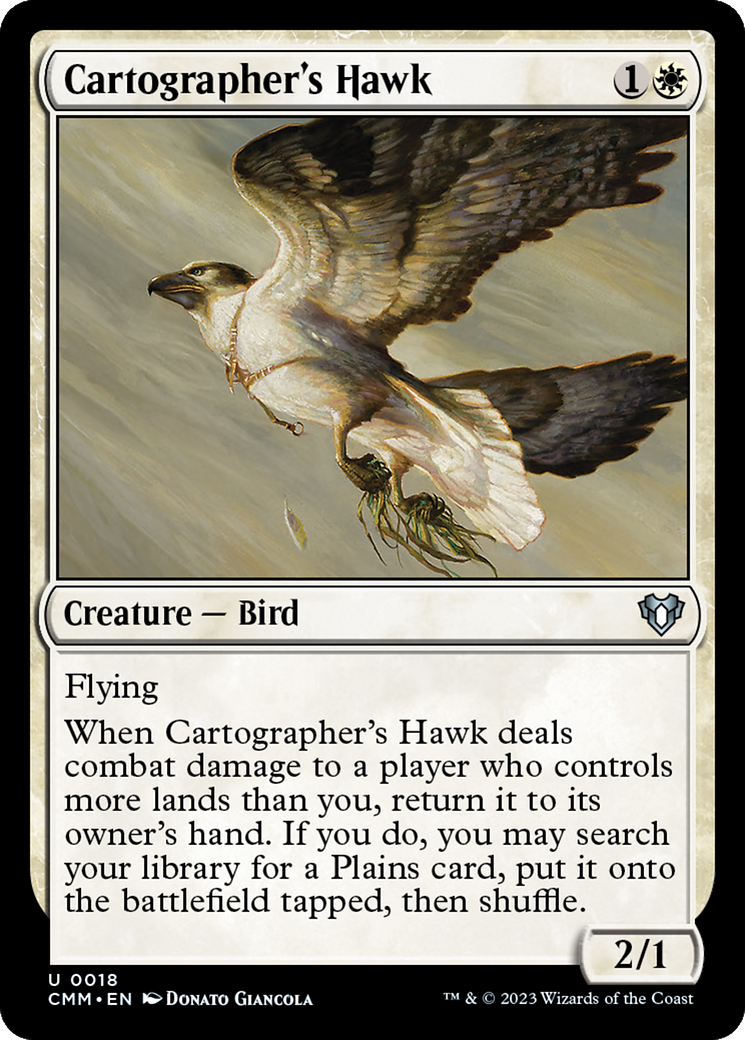 Cartographer's Hawk (CMM-018) - Commander Masters Foil - Premium MTG Single from Wizards of the Coast - Just $0.08! Shop now at Game Crave Tournament Store