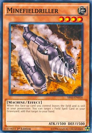 Minefieldriller (SR03-EN014) - Structure Deck: Machine Reactor Unlimited - Premium Yugioh Single from Konami - Just $0.25! Shop now at Game Crave Tournament Store