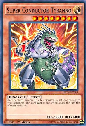 Super Conductor Tyranno (SR04-EN005) - Structure Deck: Dinosmasher's Fury 1st Edition - Premium Yugioh Single from Konami - Just $0.25! Shop now at Game Crave Tournament Store