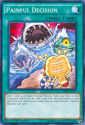 Painful Decision (SR04-EN027) - Structure Deck: Dinosmasher's Fury 1st Edition - Premium Yugioh Single from Konami - Just $0.36! Shop now at Game Crave Tournament Store