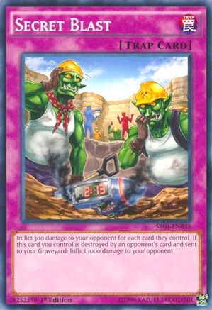 Secret Blast (SR04-EN038) - Structure Deck: Dinosmasher's Fury 1st Edition - Premium Yugioh Single from Konami - Just $0.25! Shop now at Game Crave Tournament Store