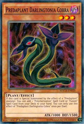 Predaplant Darlingtonia Cobra (MACR-EN010) - Maximum Crisis 1st Edition - Premium Yugioh Single from Konami - Just $0.30! Shop now at Game Crave Tournament Store