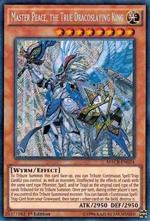 Master Peace, the True Dracoslaying King (MACR-EN024) - Maximum Crisis 1st Edition - Premium Yugioh Single from Konami - Just $3.66! Shop now at Game Crave Tournament Store