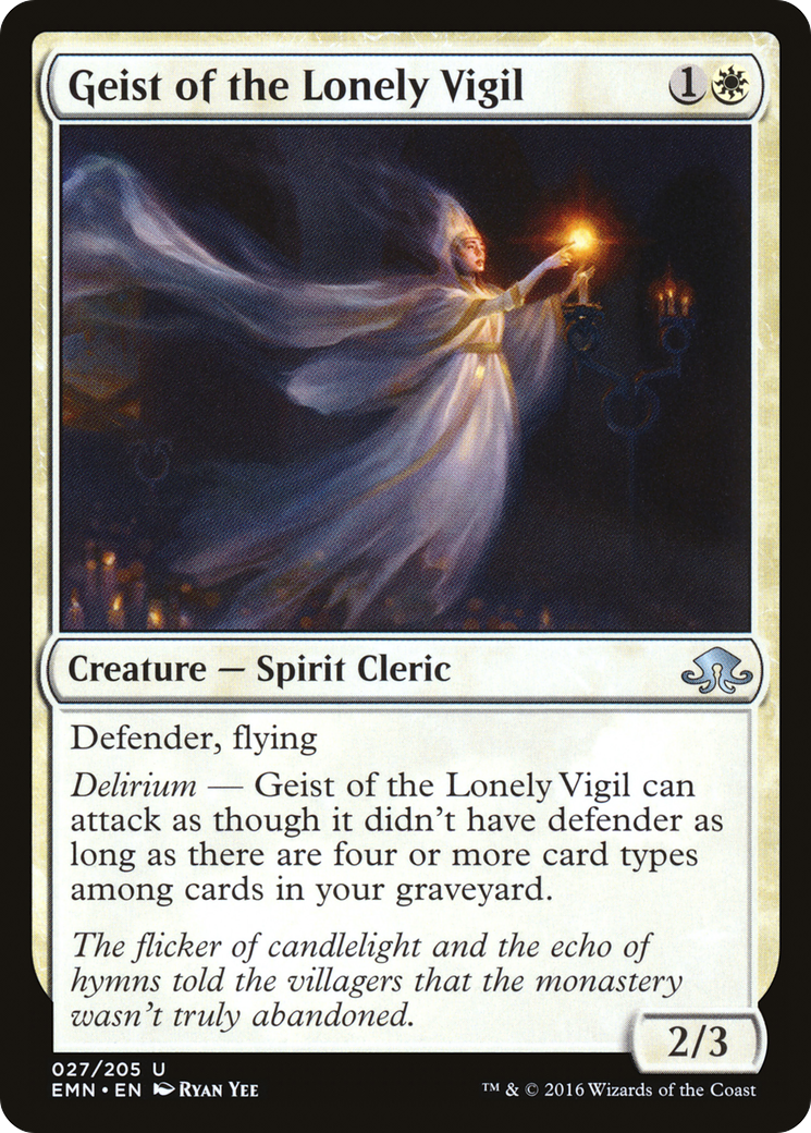 Geist of the Lonely Vigil (EMN-027) - Eldritch Moon Foil - Premium MTG Single from Wizards of the Coast - Just $0.25! Shop now at Game Crave Tournament Store