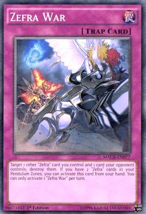 Zefra War (MACR-EN077) - Maximum Crisis 1st Edition - Premium Yugioh Single from Konami - Just $0.25! Shop now at Game Crave Tournament Store