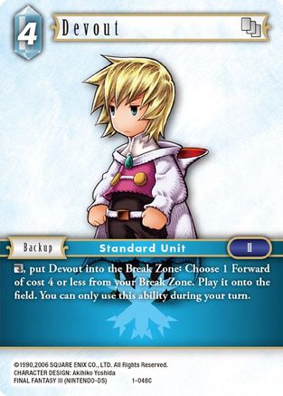 Devout (Ingus) (OPUS I) Foil - Premium Final Fantasy Single from Opus I - Just $1.52! Shop now at Game Crave Tournament Store