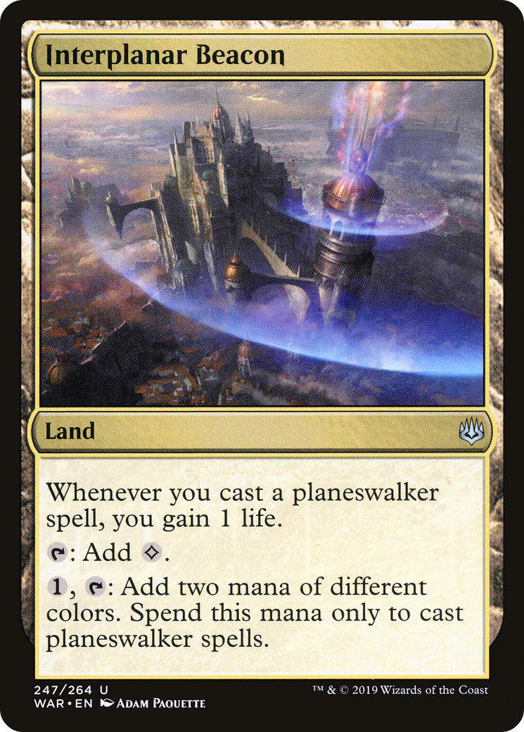 Interplanar Beacon (WAR-247) - War of the Spark Foil - Premium MTG Single from Wizards of the Coast - Just $0.29! Shop now at Game Crave Tournament Store