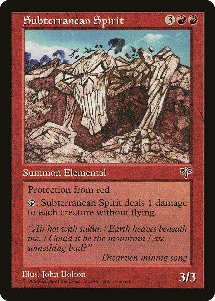 Subterranean Spirit (MIR-195) - Mirage - Premium MTG Single from Wizards of the Coast - Just $0.31! Shop now at Game Crave Tournament Store
