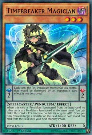 Timebreaker Magician (PEVO-EN019) - Pendulum Evolution 1st Edition - Premium Yugioh Single from Konami - Just $0.25! Shop now at Game Crave Tournament Store