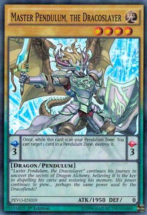 Master Pendulum, the Dracoslayer (PEVO-EN059) - Pendulum Evolution 1st Edition - Premium Yugioh Single from Konami - Just $0.29! Shop now at Game Crave Tournament Store