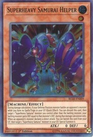 Superheavy Samurai Helper (BLLR-EN009) - Battles of Legend: Light's Revenge 1st Edition - Premium Yugioh Single from Konami - Just $0.08! Shop now at Game Crave Tournament Store