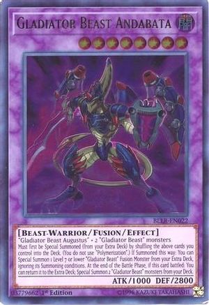 Gladiator Beast Andabata (BLLR-EN022) - Battles of Legend: Light's Revenge 1st Edition - Premium Yugioh Single from Konami - Just $0.25! Shop now at Game Crave Tournament Store