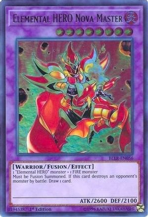 Elemental HERO Nova Master (BLLR-EN056) - Battles of Legend: Light's Revenge 1st Edition - Premium Yugioh Single from Konami - Just $0.50! Shop now at Game Crave Tournament Store